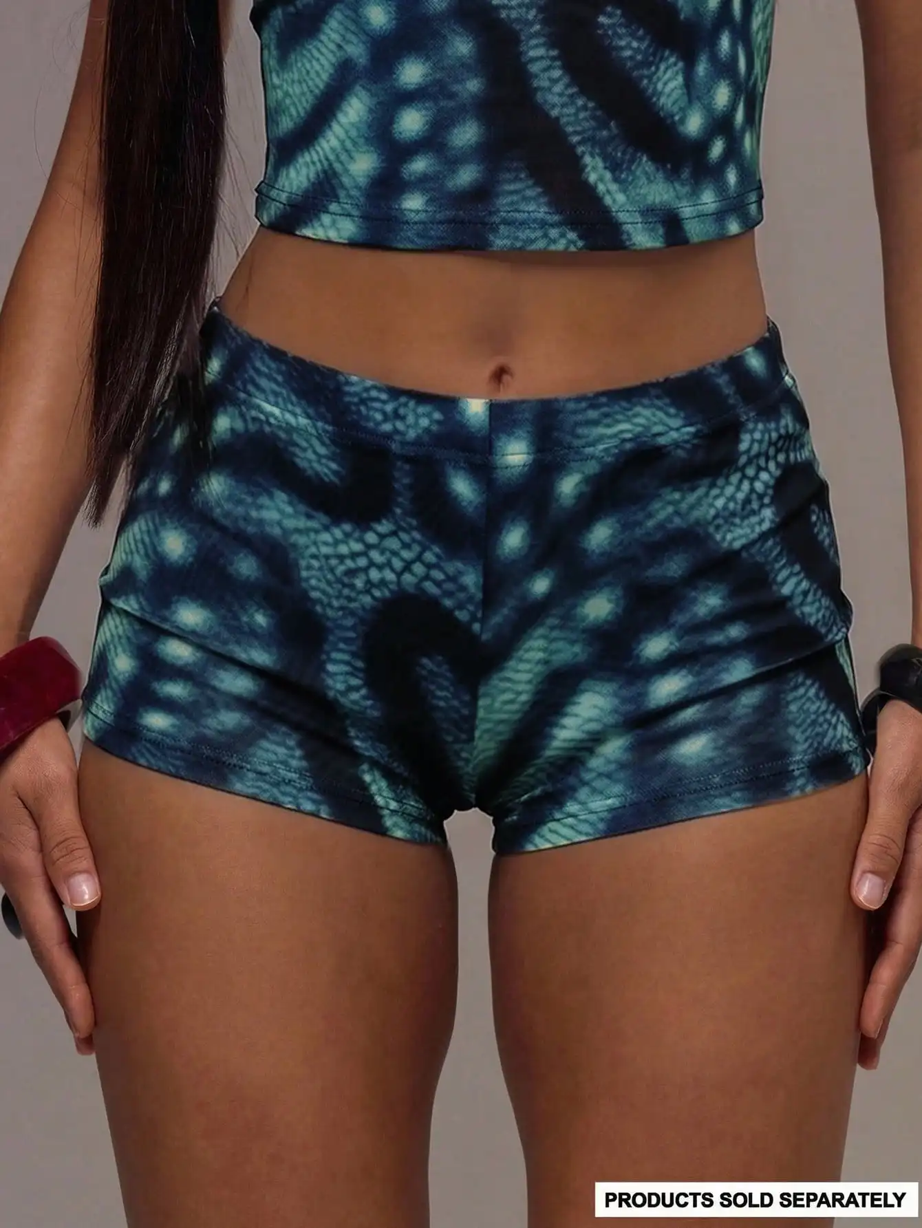 Crimson Print Low Rise Micro Shorts, Fitted Sexy Cool Girl, Valentine's Party Vacation Spring Summer Holiday Shorts for Women