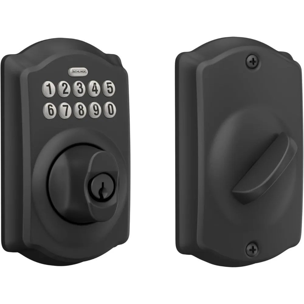 

Upgraded version BE365 CAM 622 Keypad Electronic Deadbolt, Matte Black