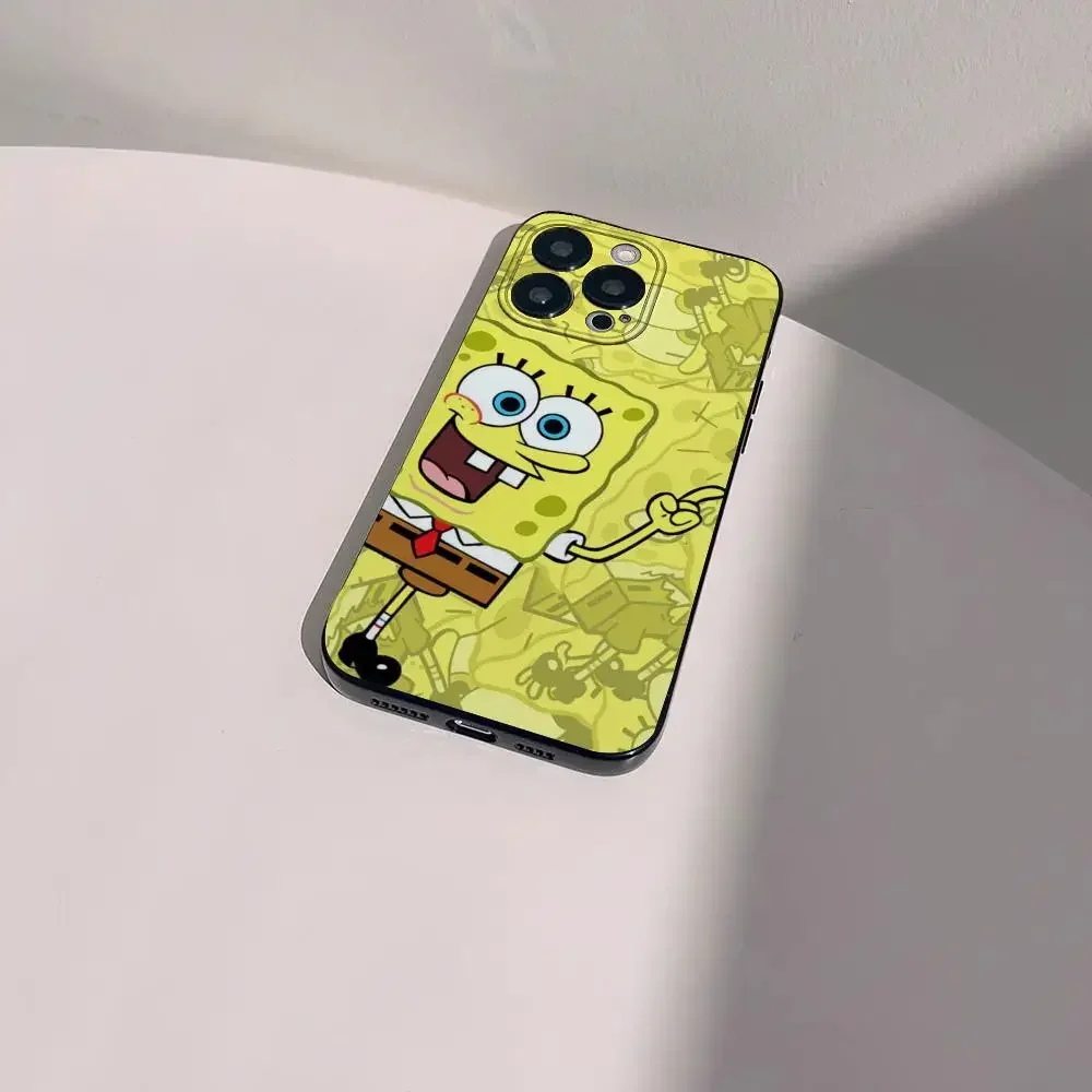 Sponge Best Friend Cartoon Mobile Phone Cases for iPhone 15 14 13 Pro Max 11 12 Mini X Xs XR Se 2022 Silicone Soft Shell