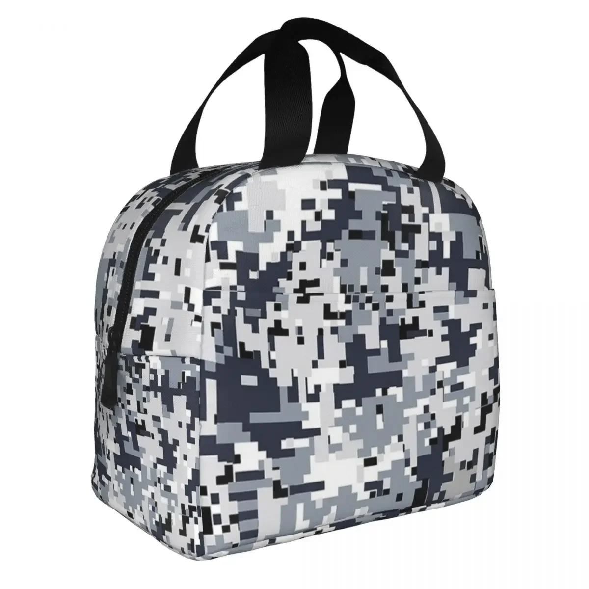 Saco de almoço de camuflagem do exército digital urbano para homens e mulheres, refrigerador térmico, portátil, piquenique, viagem, Oxford, caixa, comida