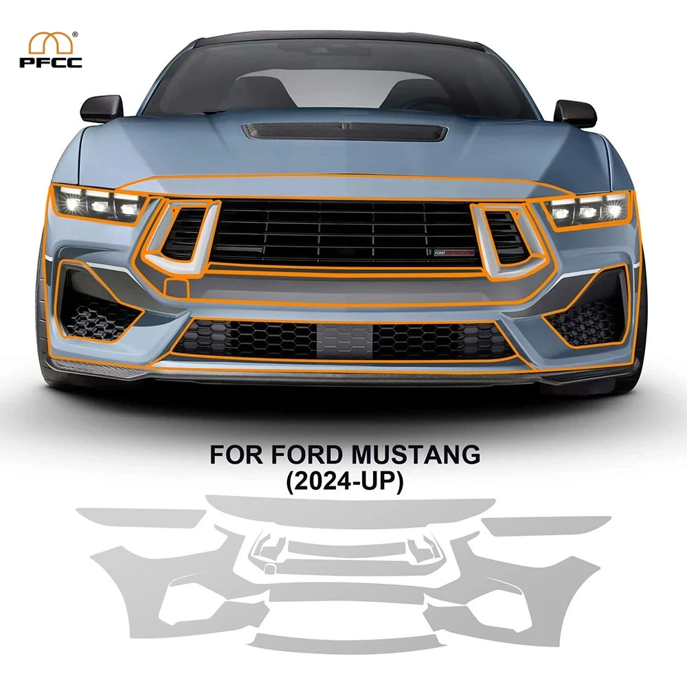 

For Ford Mustang GT EcoBoost 2024 2025 Pre-cut PPF TPU Paint Protection Film Anti-Scratch Car Body Clear Bra Resistant Invisible