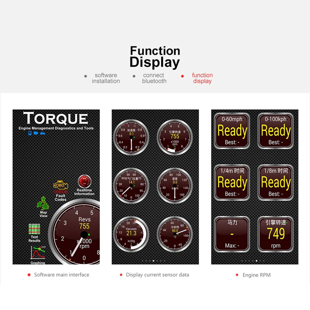 الماسح الضوئي ELM327 V2.1 Obd2 لقارئ رمز OBDII المتوافق مع iOS المتوافق مع بلوتوث لنظام التشغيل Windows Android ومتوافق مع البلوتوث للسيارة العالمية
