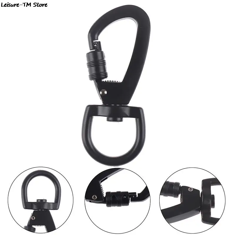 1PC Outdoor D-type Buckle Auto Locking Carabiner With Swivel Rotating Ring 73x29mm High Quality