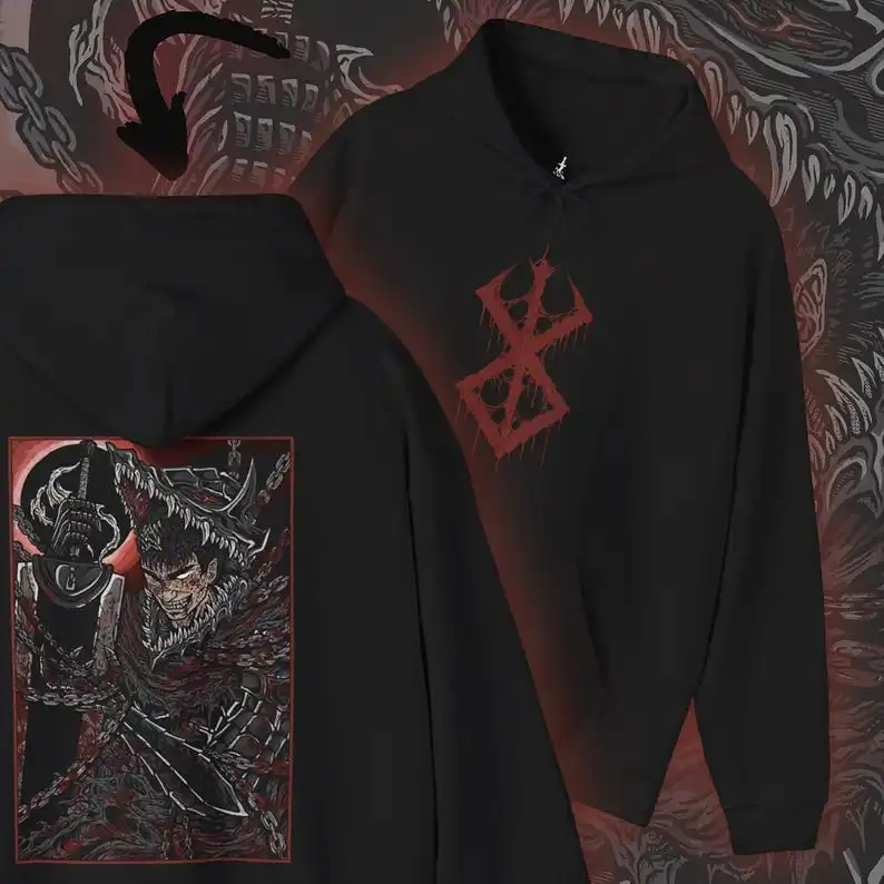 Berserker Guts Rage Grim Hooded Sweatshirt