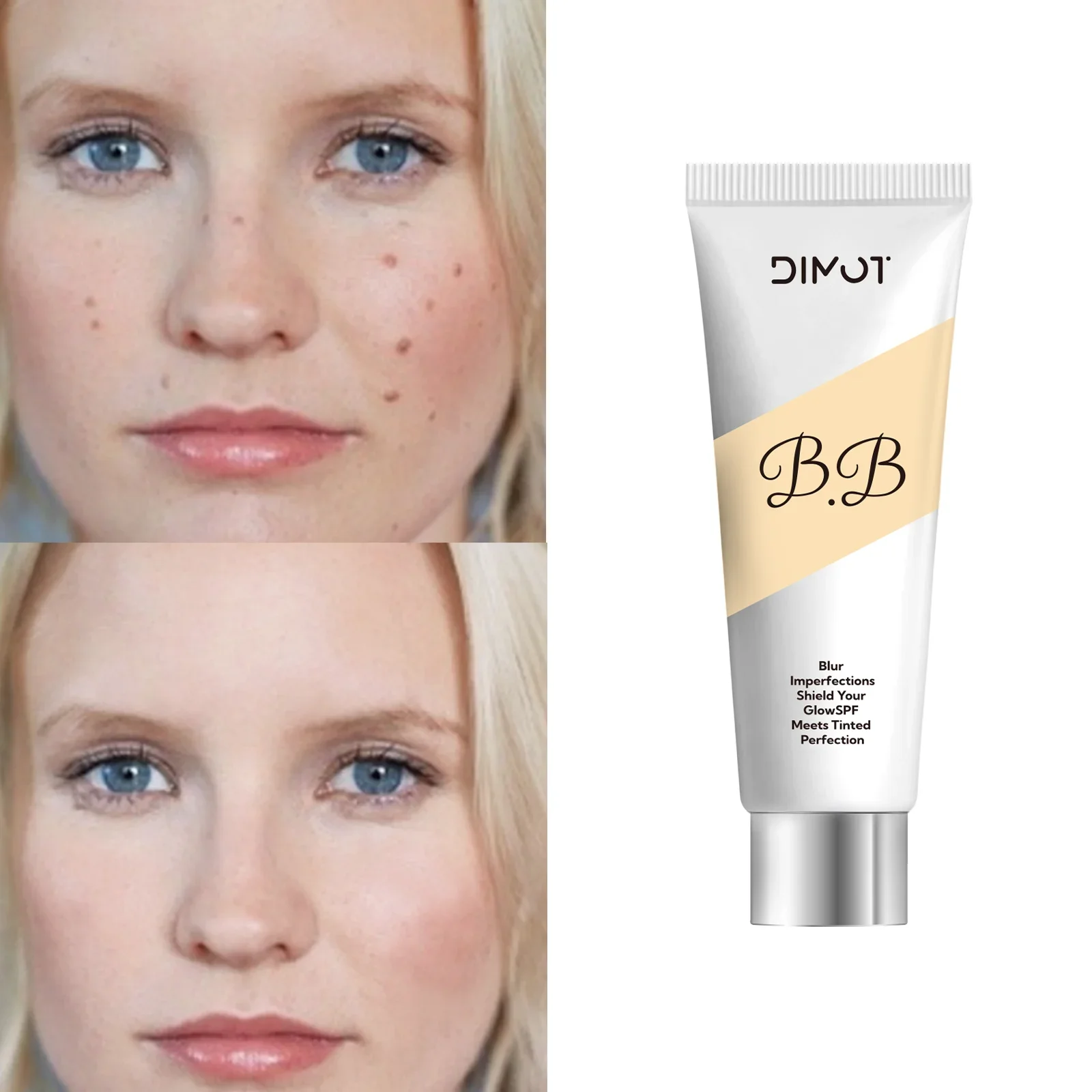 Krem pod makijaż z zestawem pędzli do makijażu, kontrolujący wydzielanie sebum, matujący krem BB, wodoodporny, trwały korektor w płynie, pełne krycie, makijaż.