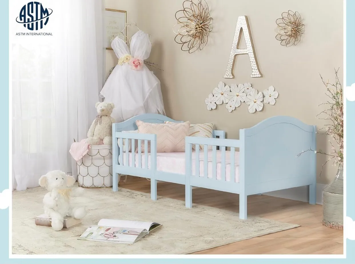 

Детская кроватка - красивая, долговечная кровать для мальчика/девочки, цвета ледяной сини, готова к использованию! !