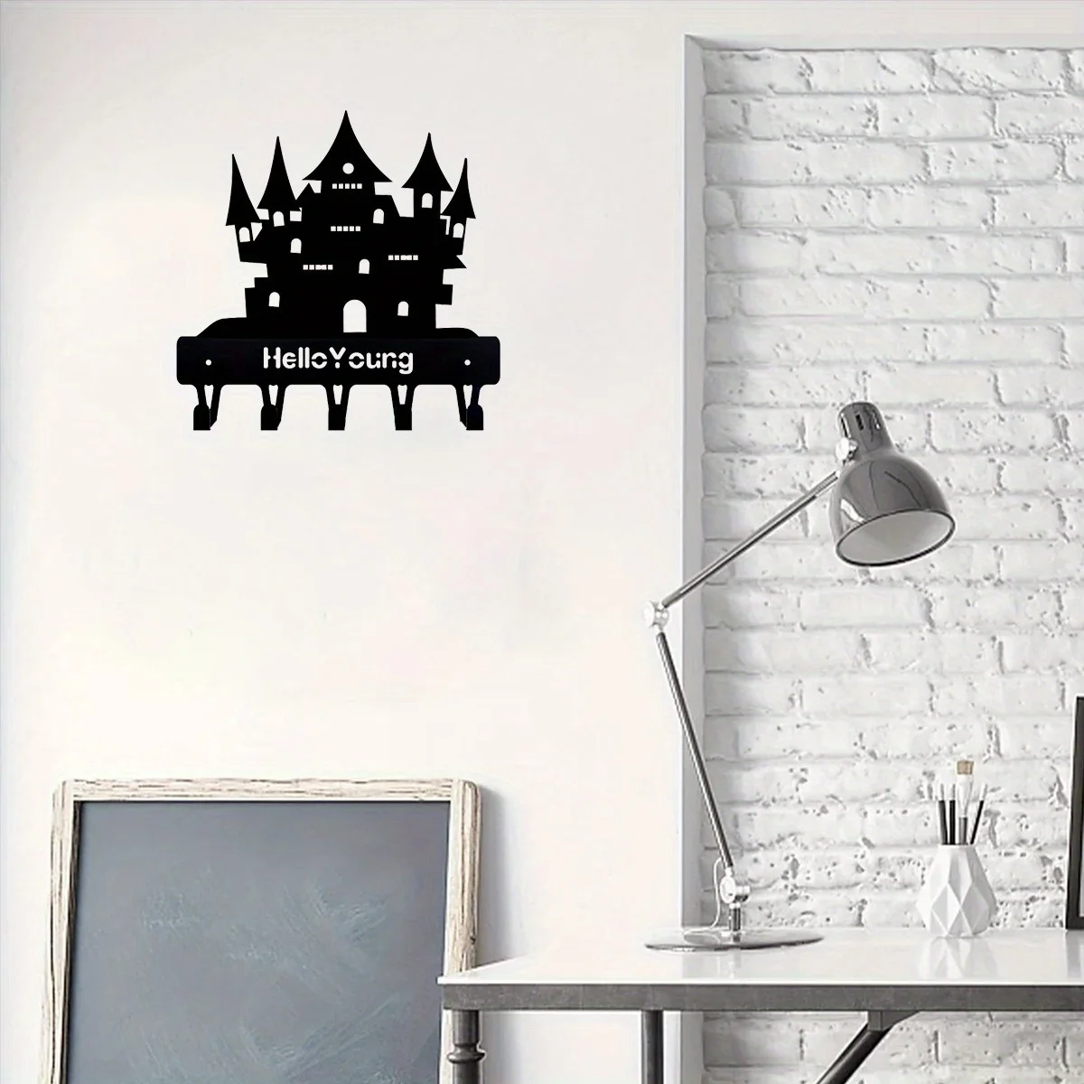 

Настенная стойка в готическом замке с привидениями (настенная скульптура) | Изысканное металлическое хранилище ключей | Хэллоуин и темный декор | Хэллоуин и рождественский подарок