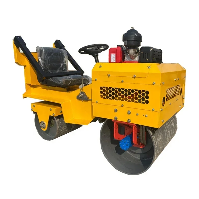 New Vibratory Roller Pedestrian Hand Operated Asphalt mini 2 Ton 600mm  Road machinery Double Drum Roller Compactor