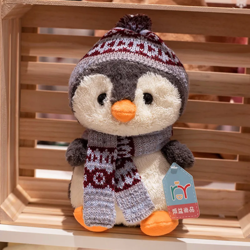 Leuke sjaal pinguïn knuffel tas knuffels pinguïn rugzak kinderen verjaardagscadeau voor meisjes jongens