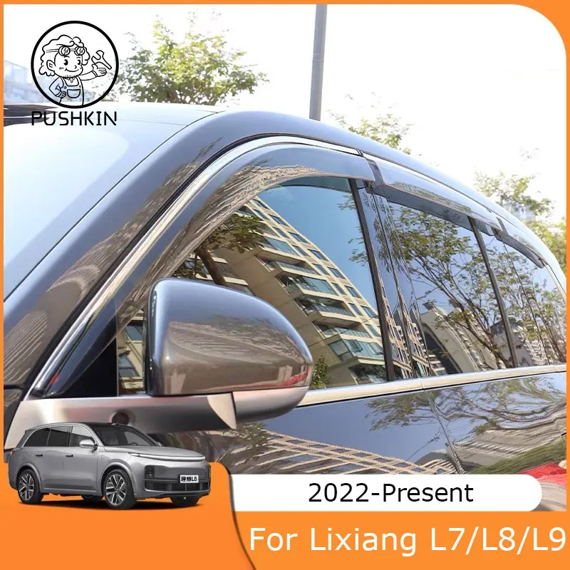 

For LiXiang L9 L8 L7 2021 2022 2023 2024 2025 Window Visor Wind Shields Sun Rain Guards Side Wind Deflector Exterior Accessories