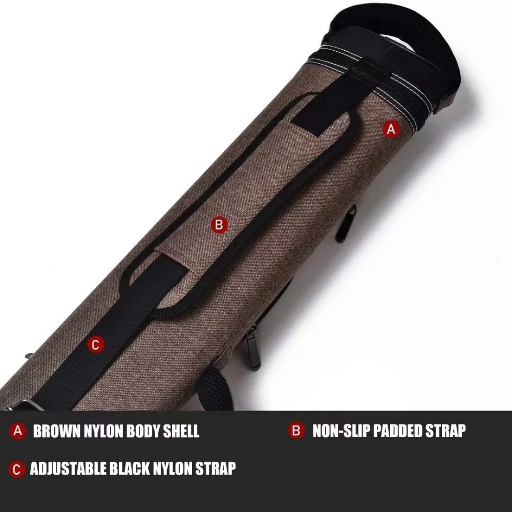 2x4 harter Pool-Queue, ovaler Billardstäbchen-Tragetasche, mehrere Farben erhältlich