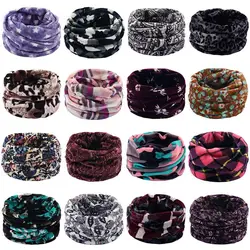 Women Men Fashion Winter Warm Scarf Plaid Print Chunky Cable Knit Wool Snood Infinity Neck Warmer Cowl Collar Circle Scarf