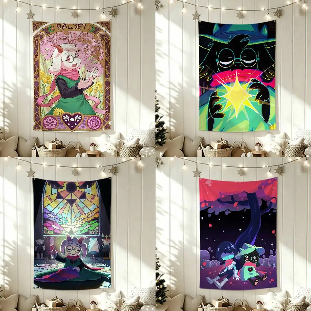 

R-Ralsei D-Deltarune Game Funny Flags for Bedrooms Home Decor Items Outdoor Decors Garage Decoration Flaga