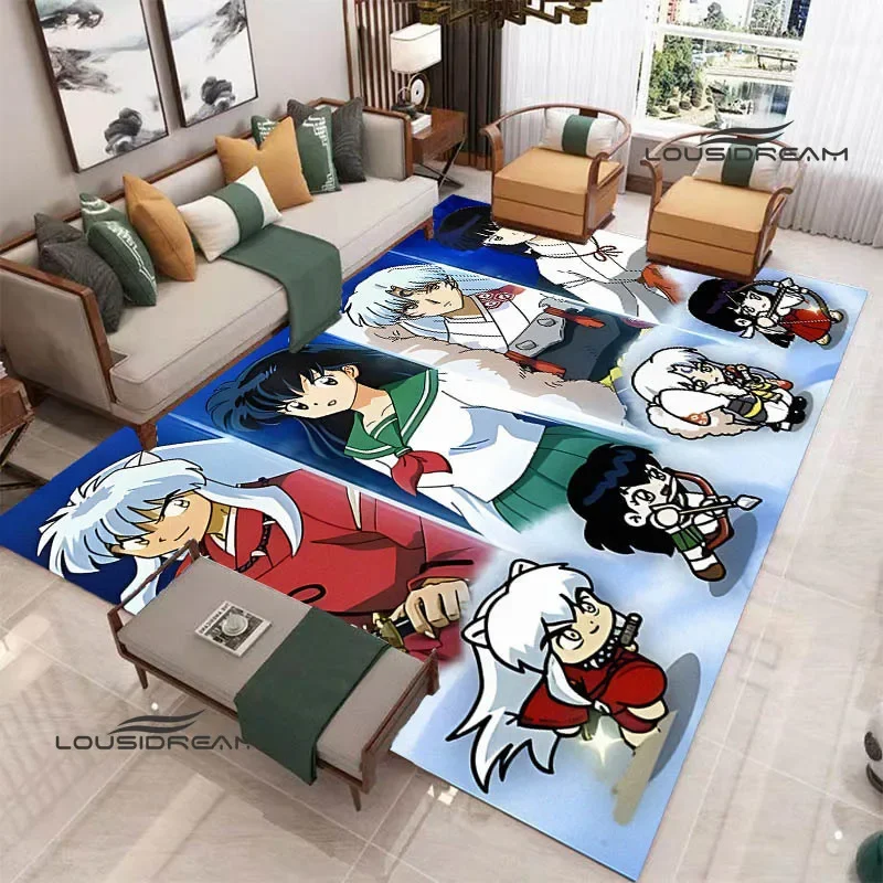 Inuyasha Cartoon Printed carpet Non-slip carpet outdoor carpets area rug Home bedroom decor rug for bedroom birthday gift