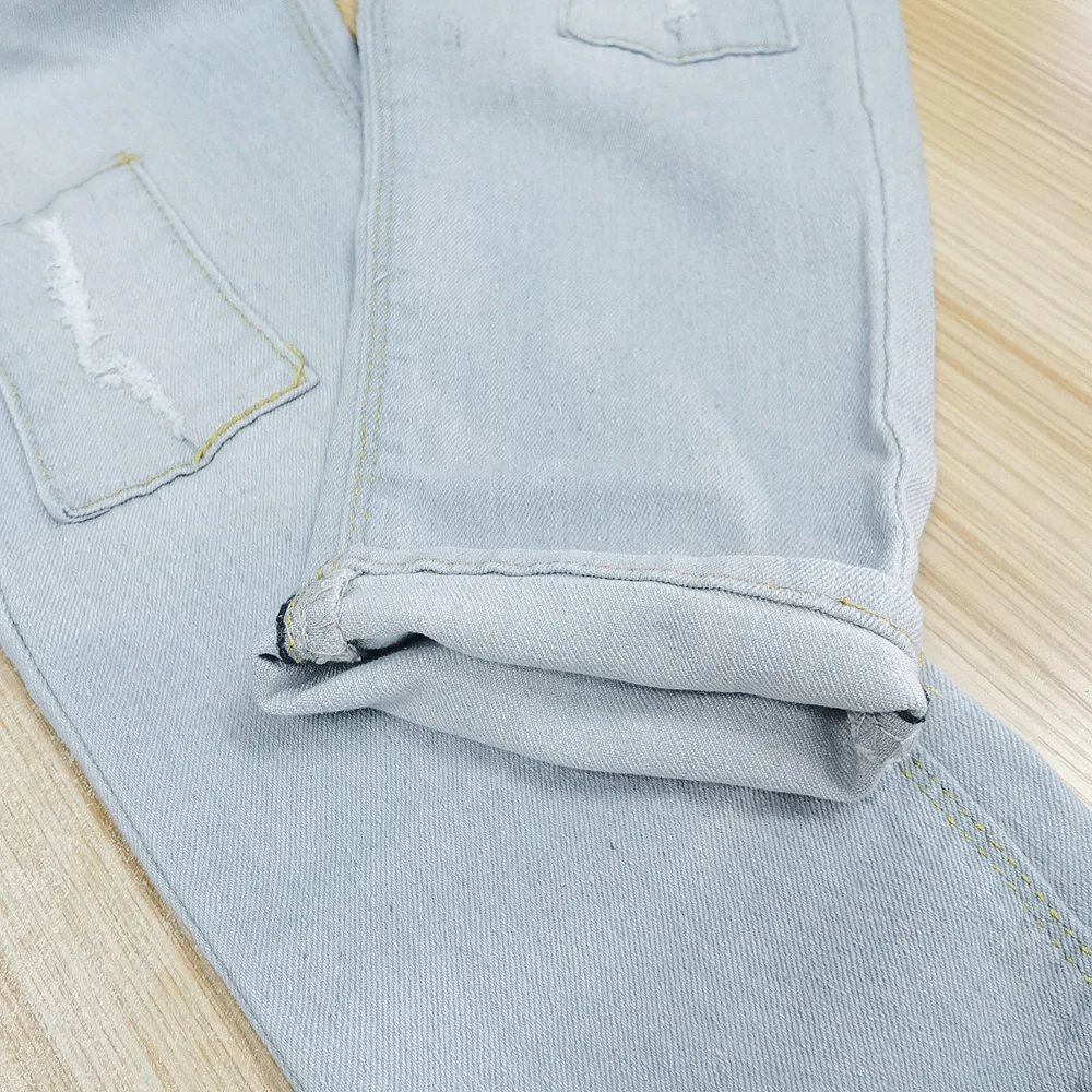 IENENS-pantalones vaqueros rectos ajustados para niños, Jeans clásicos de Color claro, pantalones largos de mezclilla para niños, pantalones casuales para bebés de 4 a 11 años, Verano