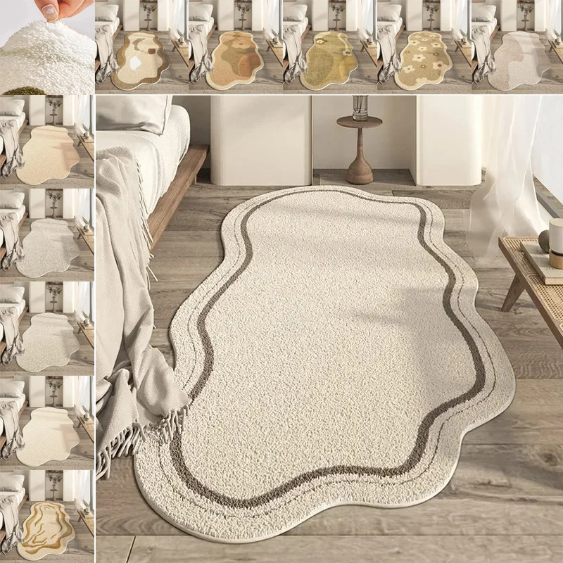 

Simple Imitation Cashmere Home Carpet Living Room Entrance Hall Floor Mat Anti Slip and Dirt Resistant Floor Mat Home Decoration