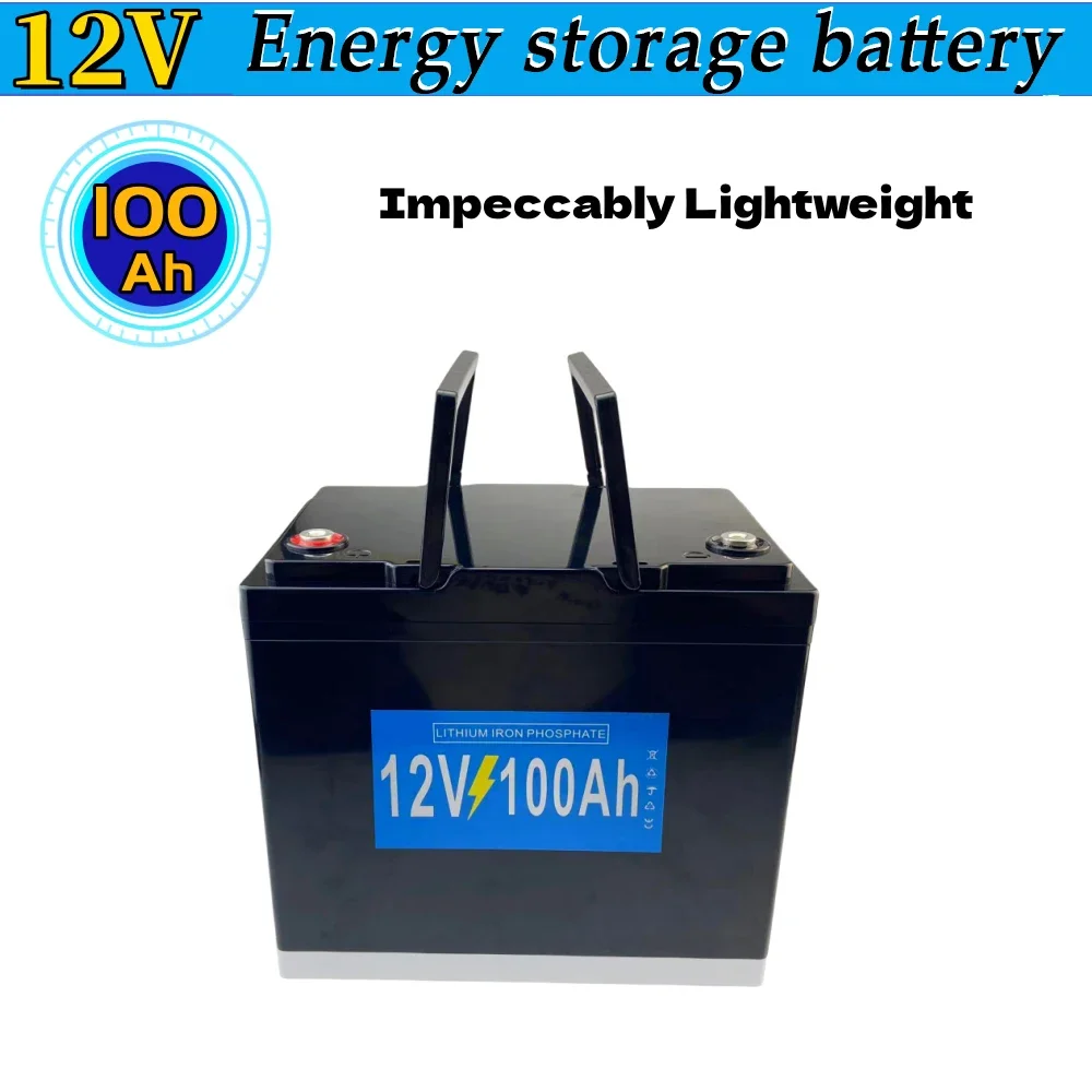 LiFePO4 Battery pack 100AH 12V Lithium Iron Phosphate Batteries 4000 Cycles inverter Car lighter Solar