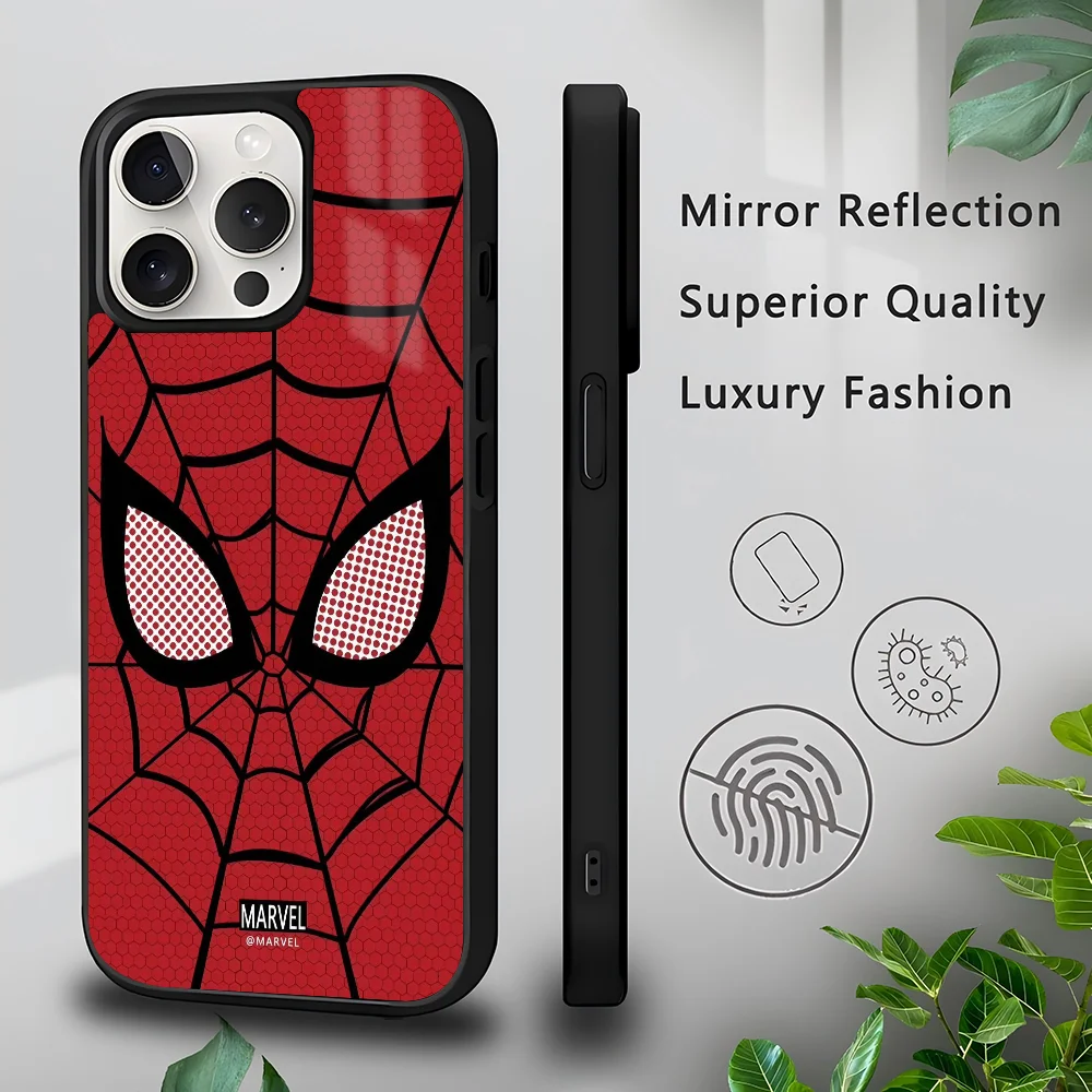 S-spider Man Phone Case For IPhone 16 15 14 13 Pro Max 11 Mini Alex Mirror For Magsafe Wireless Charging Cover