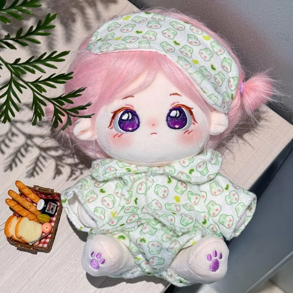 Suit 20cm Doll Clothes Toy Sleepwear Pajamas Cotton Doll Clothes Dress Up Eye Mask No Attributes Dolls Clothes Children's Gift