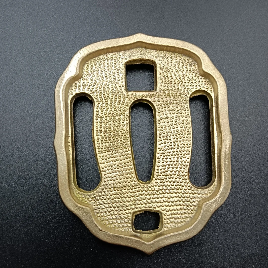 Rare Japanese Brass Tsuba Guard For NCO Sword Katana Part Handguard New