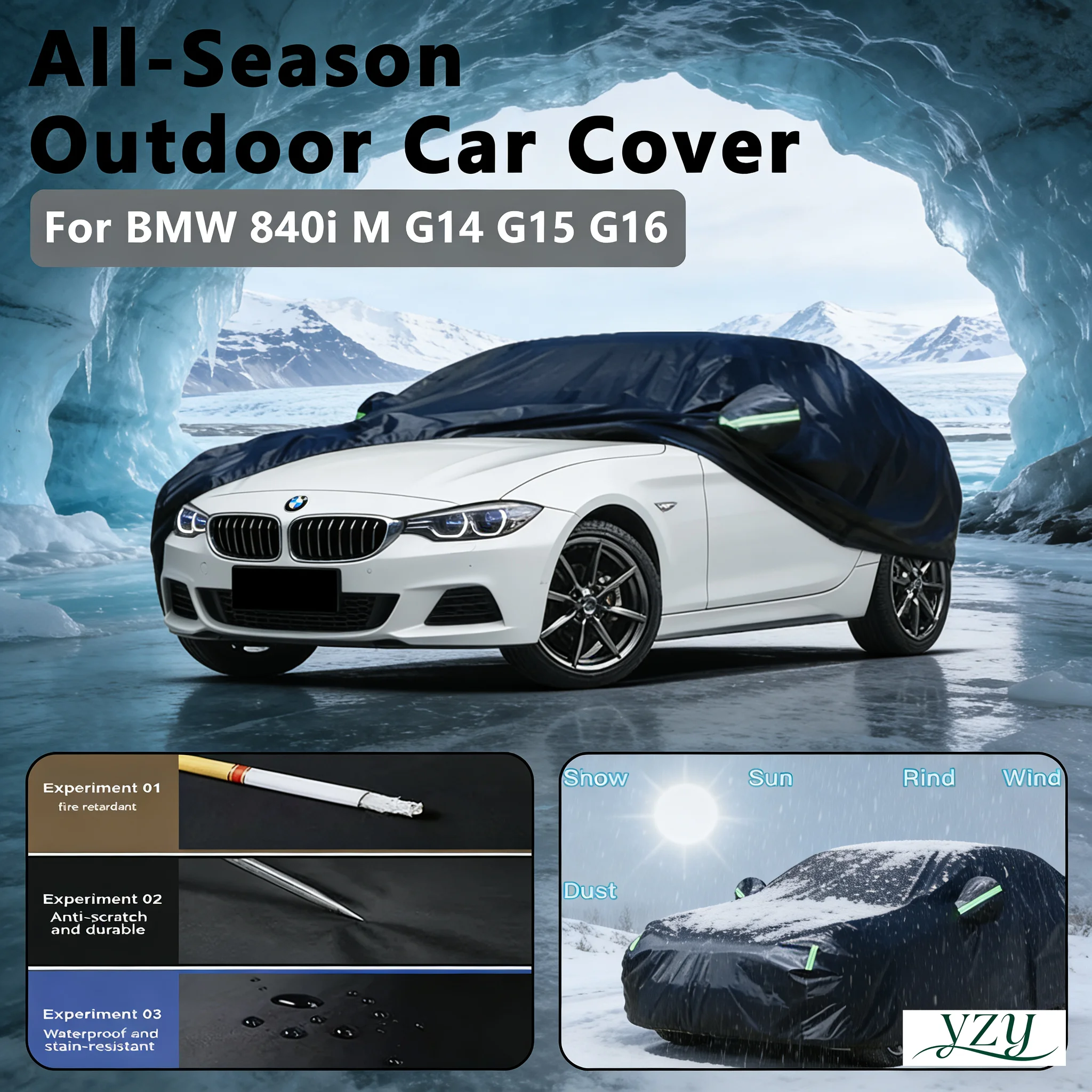 

For BMW 840i M G15 G14 G16 Outdoor Protection Full Car Covers Snow Cover Sunshade Waterproof Dustproof Exterior Car Accessories
