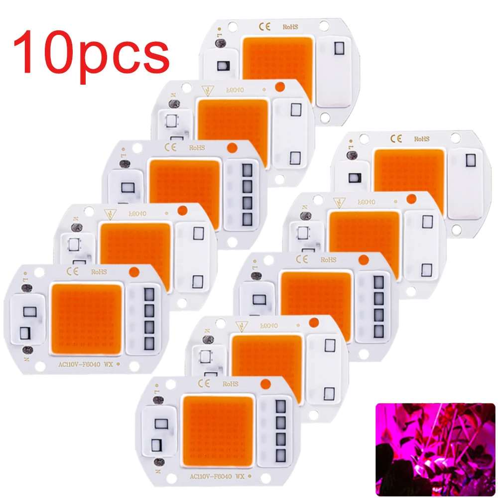 

COB chip LED plant growth lamp full spectrum AC220V 20W 30W 50W DIY intelligent IC without driving plant flower growth lighting