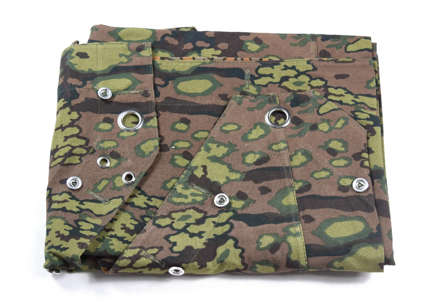 

REVERSIBLE Camouflage German OAK tent cloth Poncho Mlitary Reenactments