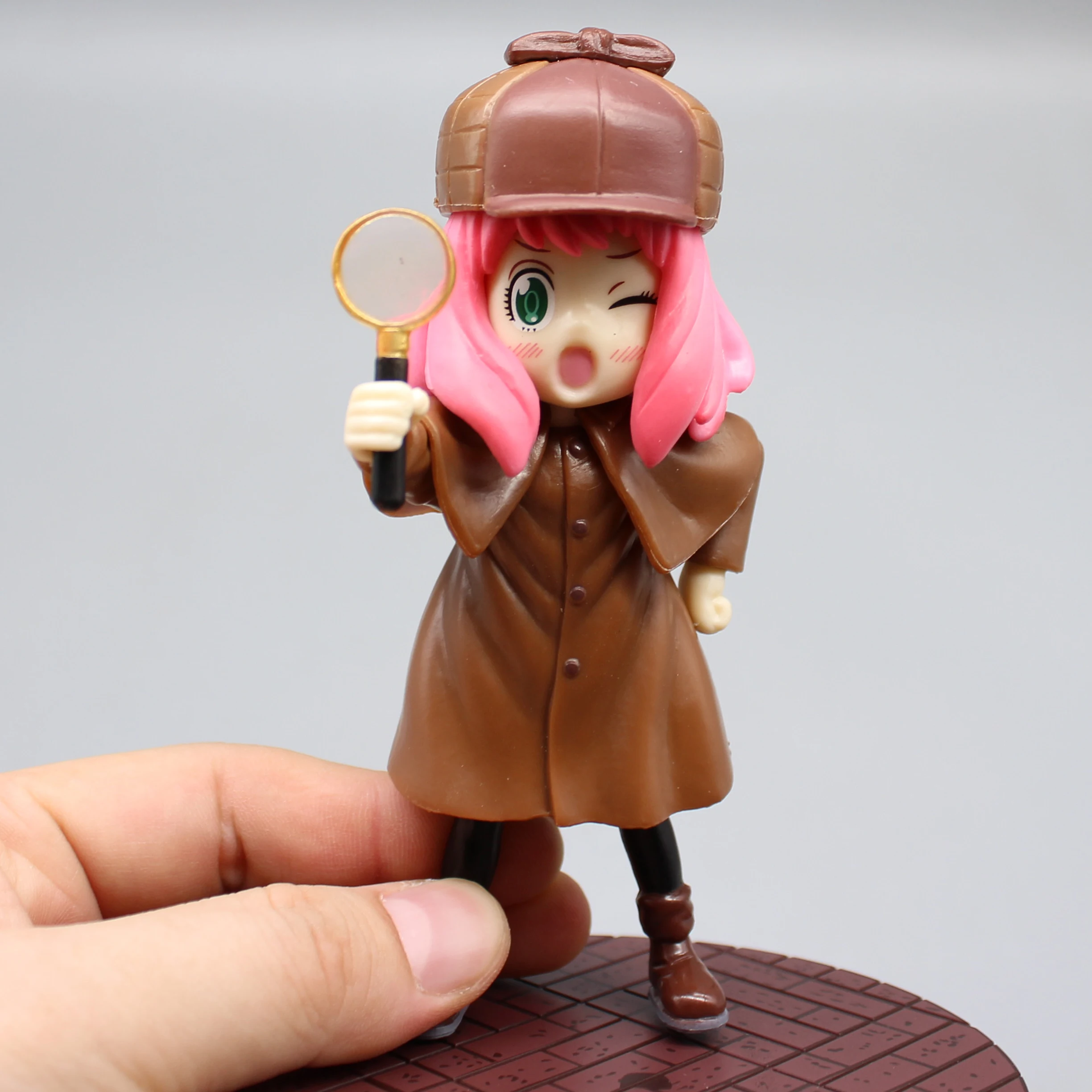 SPY FAMILY Playhouse Anya Forger Detective uniform 5.3" Figurine , Animation Figure Anime Model Ornamental Ornament Doll