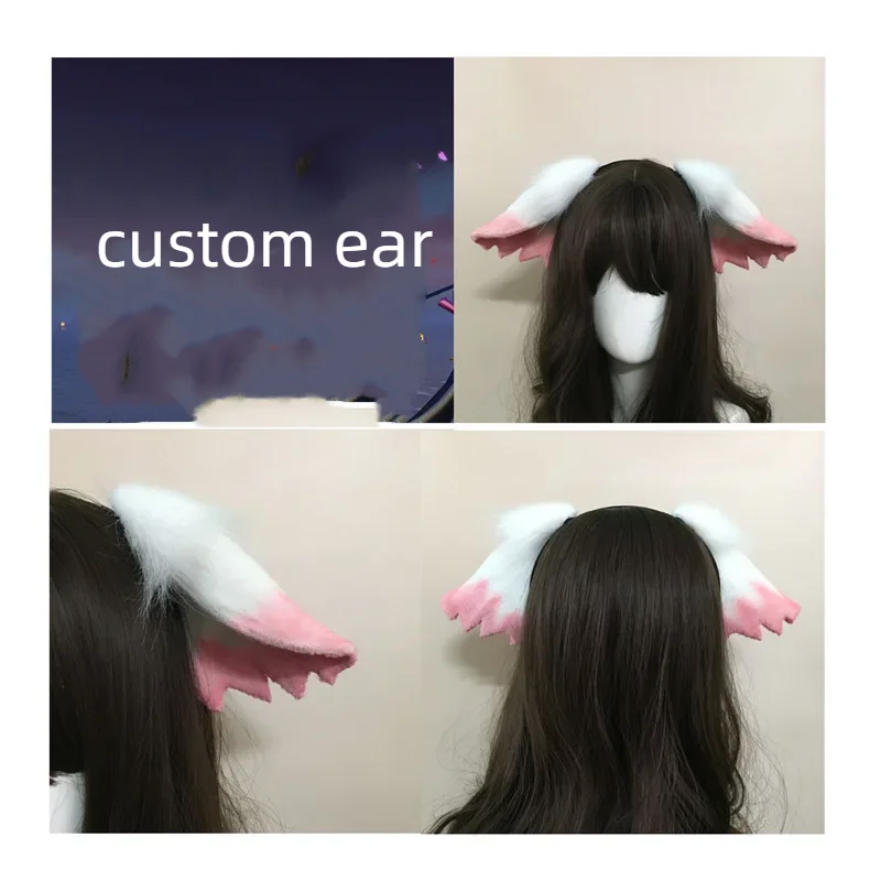 Custom Made halloween anime ear Cosplay Wolves Wolf Ears Hair Hoop Hairbands Headwear Hand Made