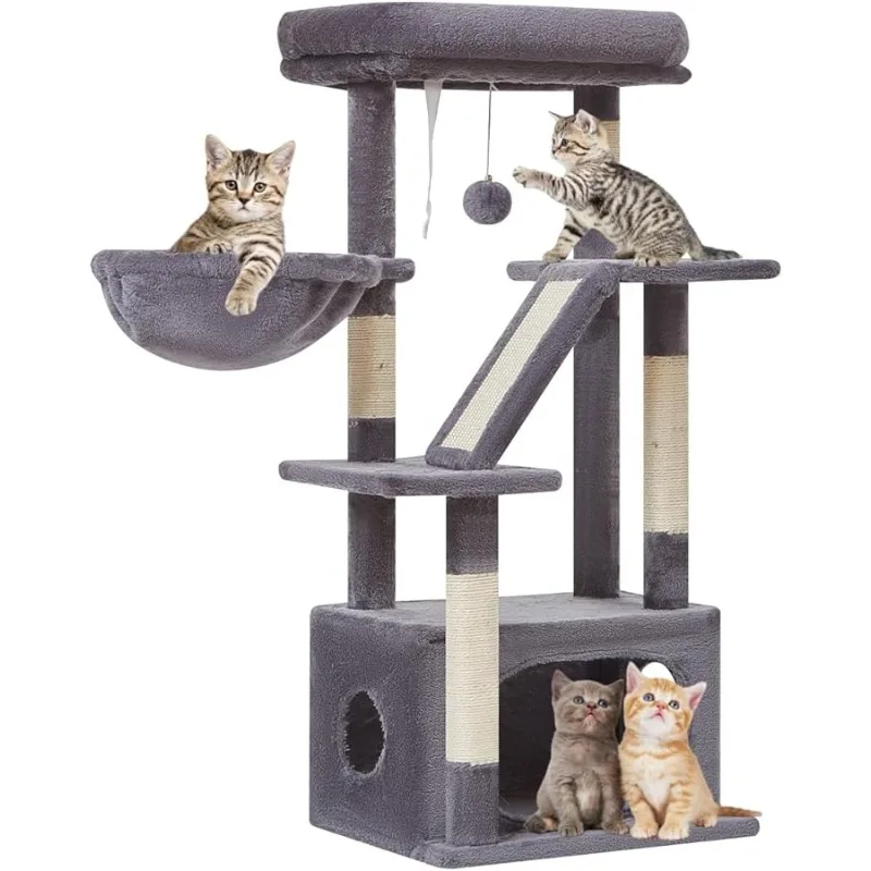 

Taoqimiao Cat Tree,38.5-Inch Cat Tower for Indoor Cats,Suitable for Kittens with Luxurious cat condo with Adjustable Baskets and