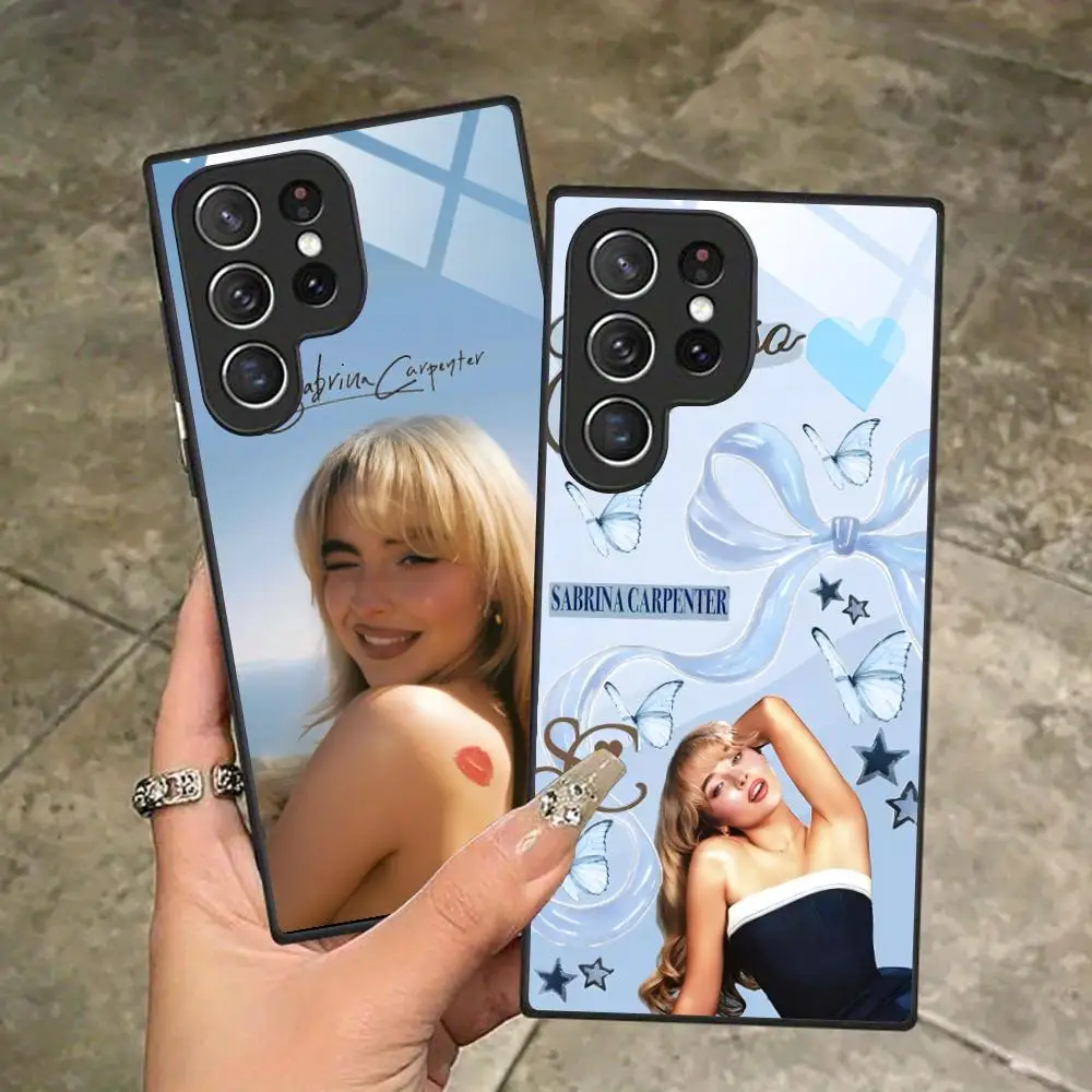 

Sabrina Carpenter Phone Case for Samsung Galaxy A56 55 54 53 52 51 36 35 34 23 16 15 5G Glass Protective Cover