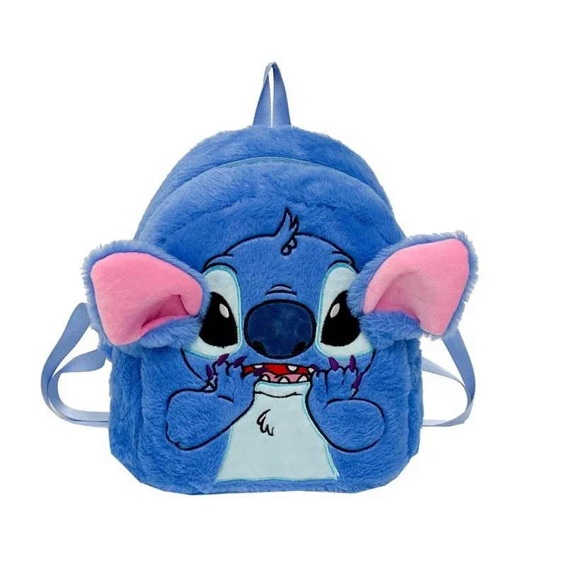 2025 nova mochila de pelúcia de ponto kawaii para crianças dos desenhos animados boneca de pelúcia saco para meninas saco de armazenamento portátil e versátil