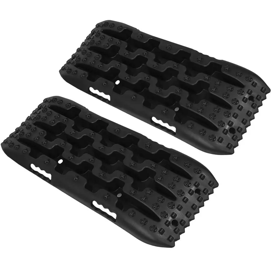

PRO Recovery Traction Boards, 2Pcs OffRoad Traction Tracks Tire Ladder for Sand Mud Snow 4WD Truck Jeep SUV 2 Black