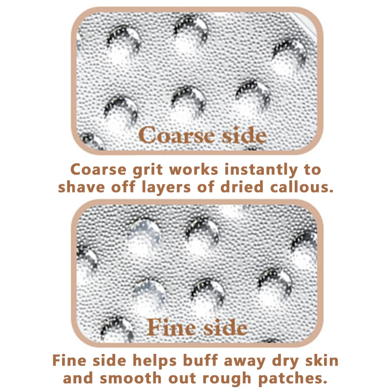 ملف القدم على الوجهين الفولاذ المقاوم للصدأ قدم فرك مجلس كعب الجلد الميت طحن الكالس مزيل المهنية باديكير الرعاية أداة