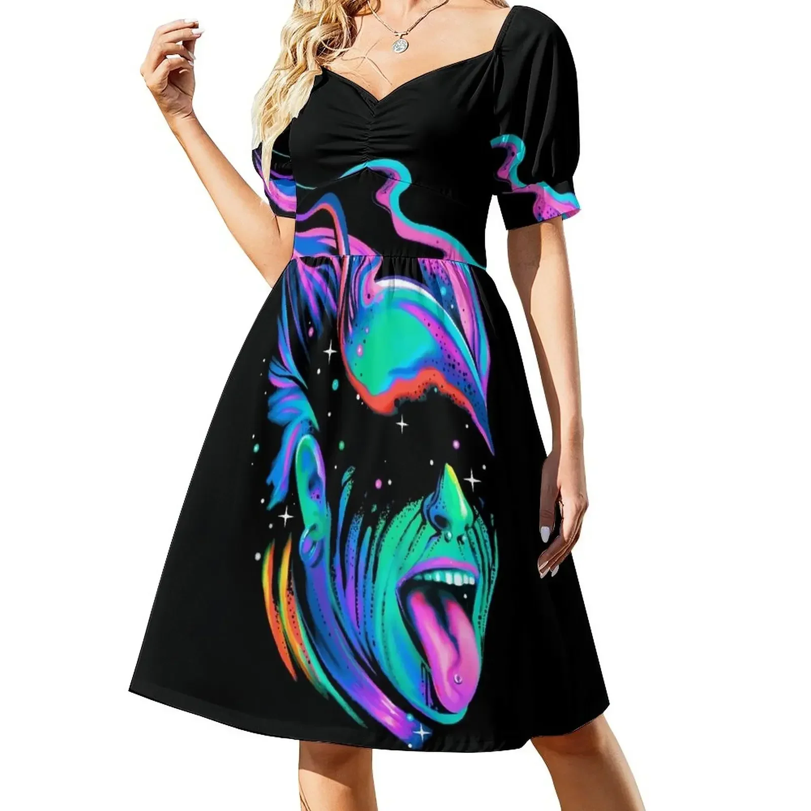 Electro Galaxy, Star, Music, universe, Flint cosmic Sleeveless Dress Dress women long sleeve dresses Dress