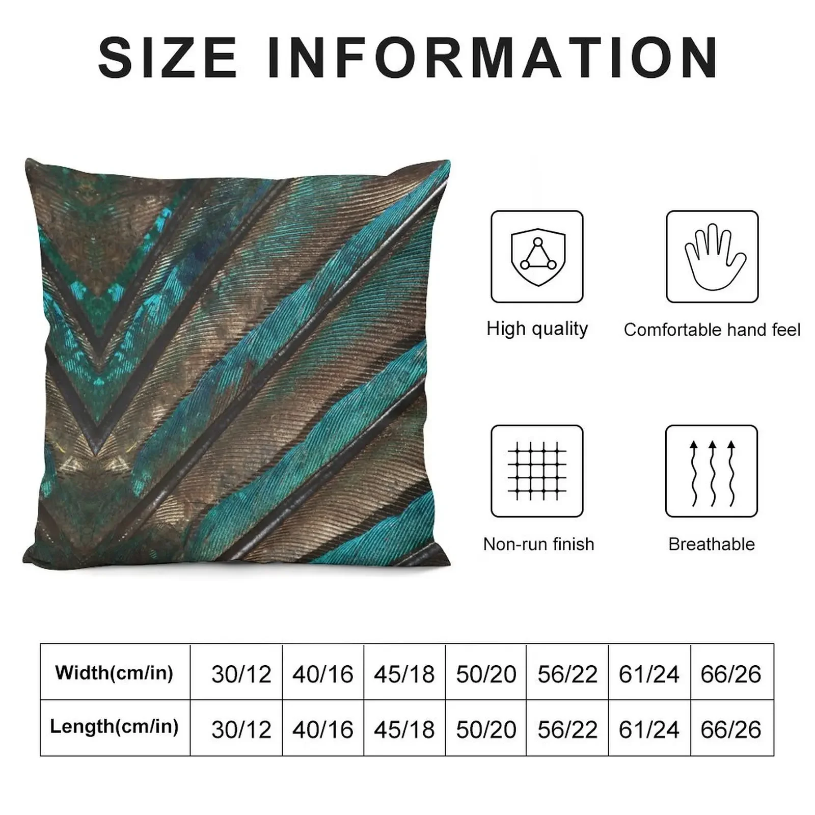 PEACOCK FEATHERS Throw Pillow Pillow Covers Decorative Sofa Covers For Living Room Cushion Cover pillow