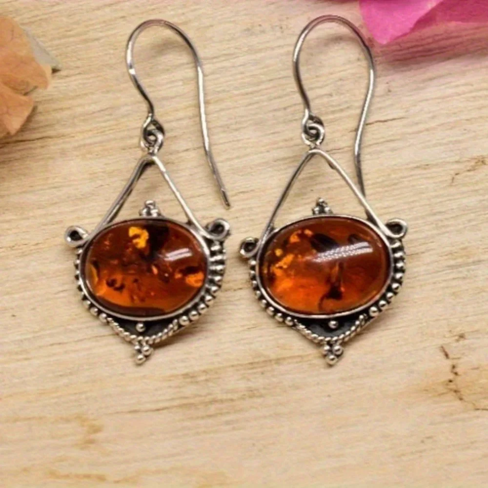 2 pieces (1 pair) luxury retro bohemian pendant earrings, fashion trend women's earrings, ingenious craftsmanship, exotic aesthetic design, engagement, gratitude, Valentine's Day warm gift selection
