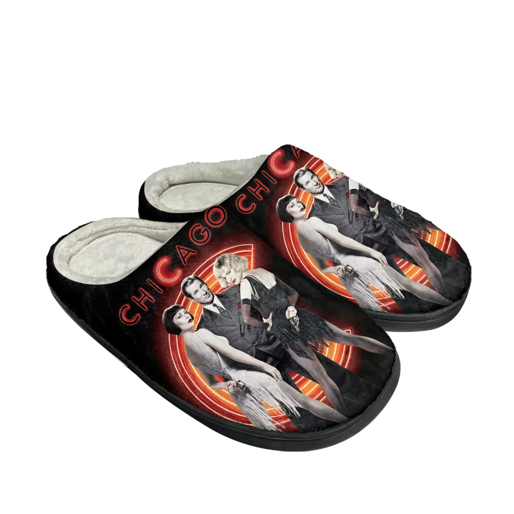 

Домашние хлопковые тапочки Chicago Movie для мужчин и женщин, плюшевые, в стиле Рокси Харт, для спальни, повседневные, теплые, термостойкие, с возможностью индивидуального дизайна