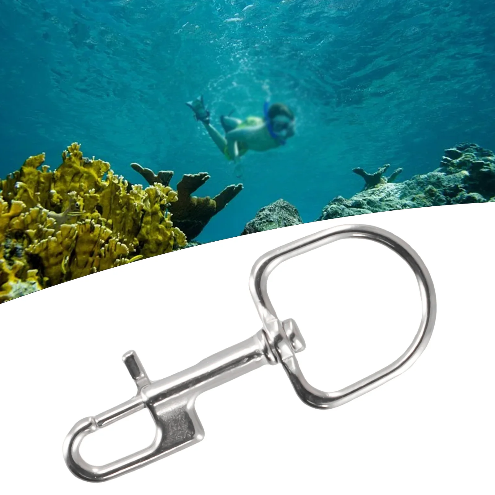 Scuba Diving 316 Stainless Steel Bolt Snap Hook Clip Swivel Hook  For B C D Accessories 90/100/110/120mm