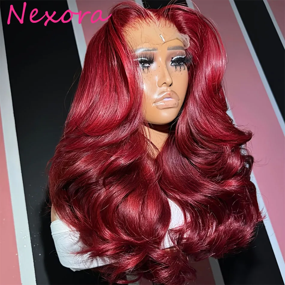 

Nexora 99j Burgundy Hd Lace Body Wave Human Hair Wig 13x4 Wig Lace Frontal Human Hair Wig High Quality Brazilian Wigs Original