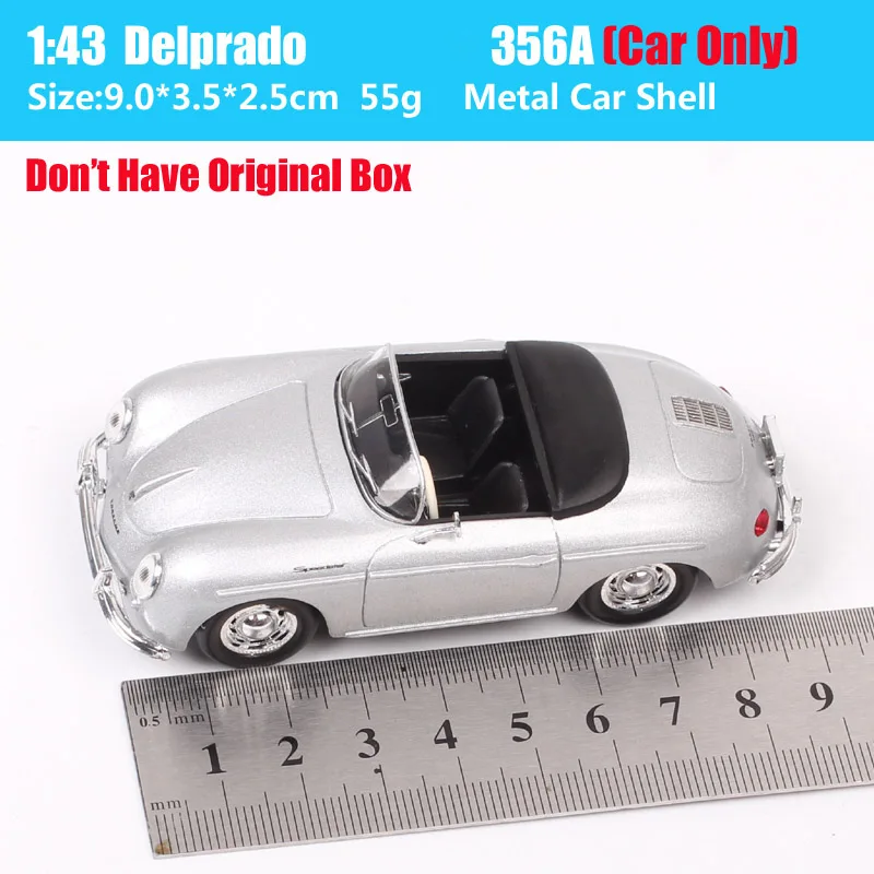 No Box Delprado Classic 1:43 Scale 356A Speedster 356 Sports T1 Car Metal Diecasts & Toy Vehicles Auto Cabriolet Model Car Toy