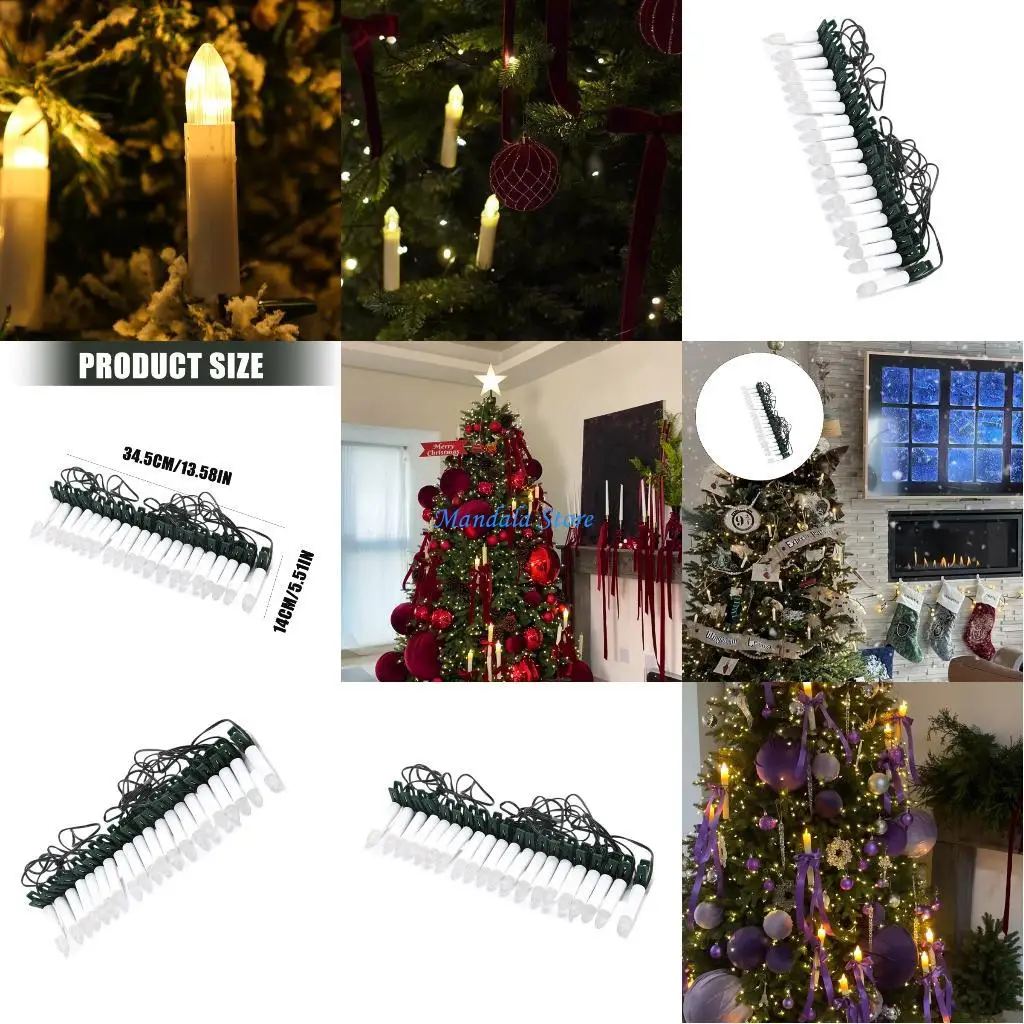 

U2JC Strong Christmas Light Decorations Battery Operated Fraudulent Waxlights For Holidays