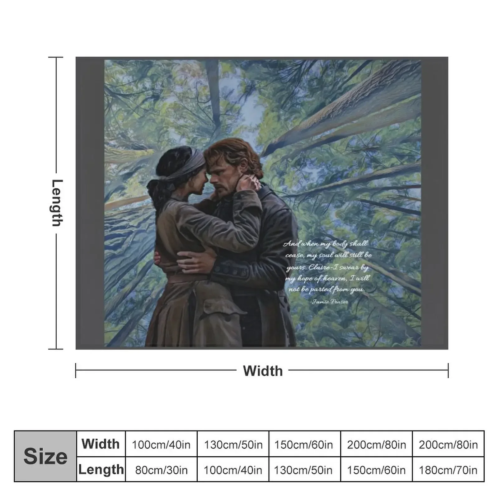 Jamie and Claire Fraser/Outlander quote Throw Blanket Luxury Sleeping Bag christmas decoration Cute Blankets