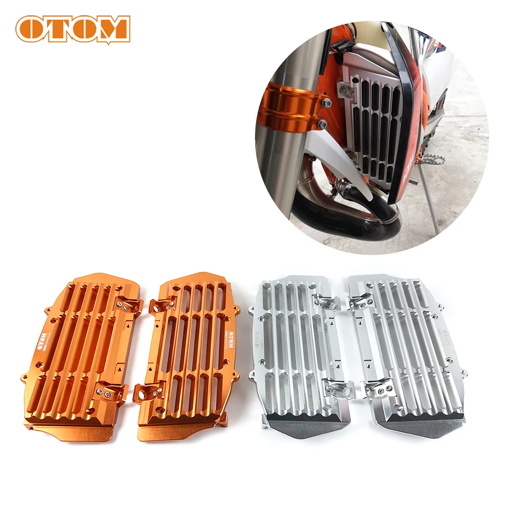 OTOM Motorcycle CNC Radiator Grille Grill Protective Guard Cover For 125 250 300 350 400 450 500 EXC EXCF SX SXF XC XCF XCW XCFW