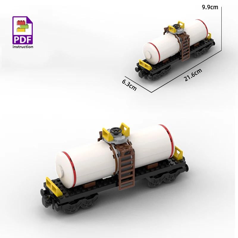 MOC Brandstof Gas Tank Bouwstenen Kit Wijnvaten Goederen Container Heftruck Bakstenen Speelgoed Jongens Cadeau