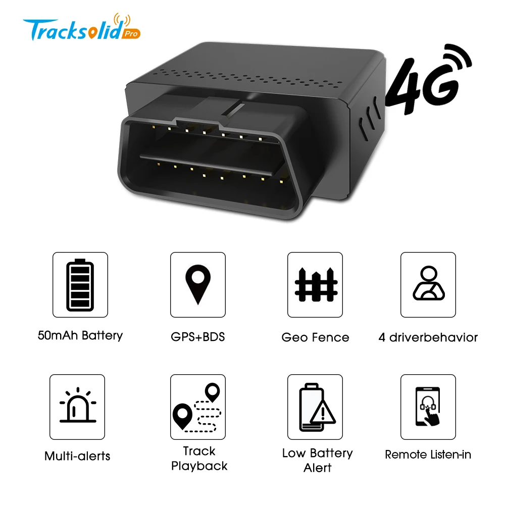 Jimi VL512 Mini OBD GPS Tracker With On-Board Diagnostics Real-time Tracking Multiple Alerts Driver Behaviors Locator Free APP