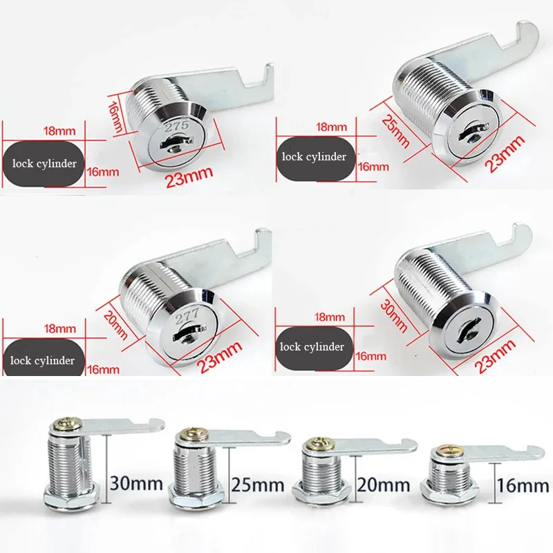 Mail Box File Cabinet Desk Drawer Locker With 2 Keys DIY Cabinet Tools Furniture Hardware Cam Lock High Quality Security Lock