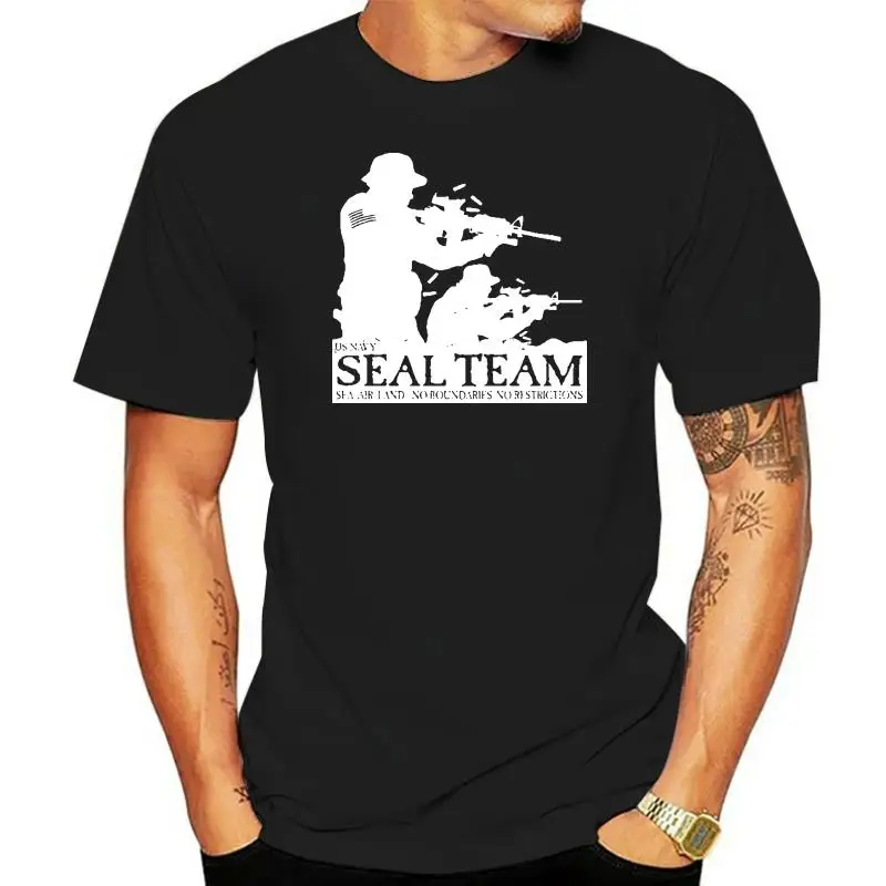 Hot Sell 2024 Fashion US Navy SEALs (VI) - SEAL TEAM BW Army Special Forces Military T-Shirt Print T Shirt Men