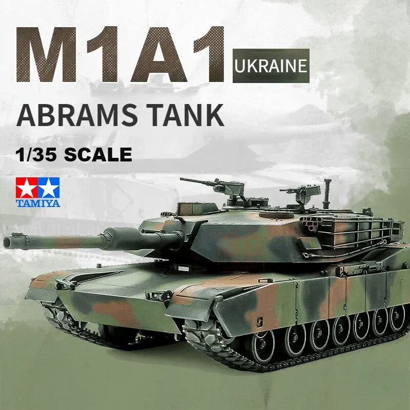 

Tamiya 25216 Assembly Model 1/35 Scale M1A1 ABRAMS TANK "UKRAINE" Main Battle Tank Model Building Kits for Military Model DIY