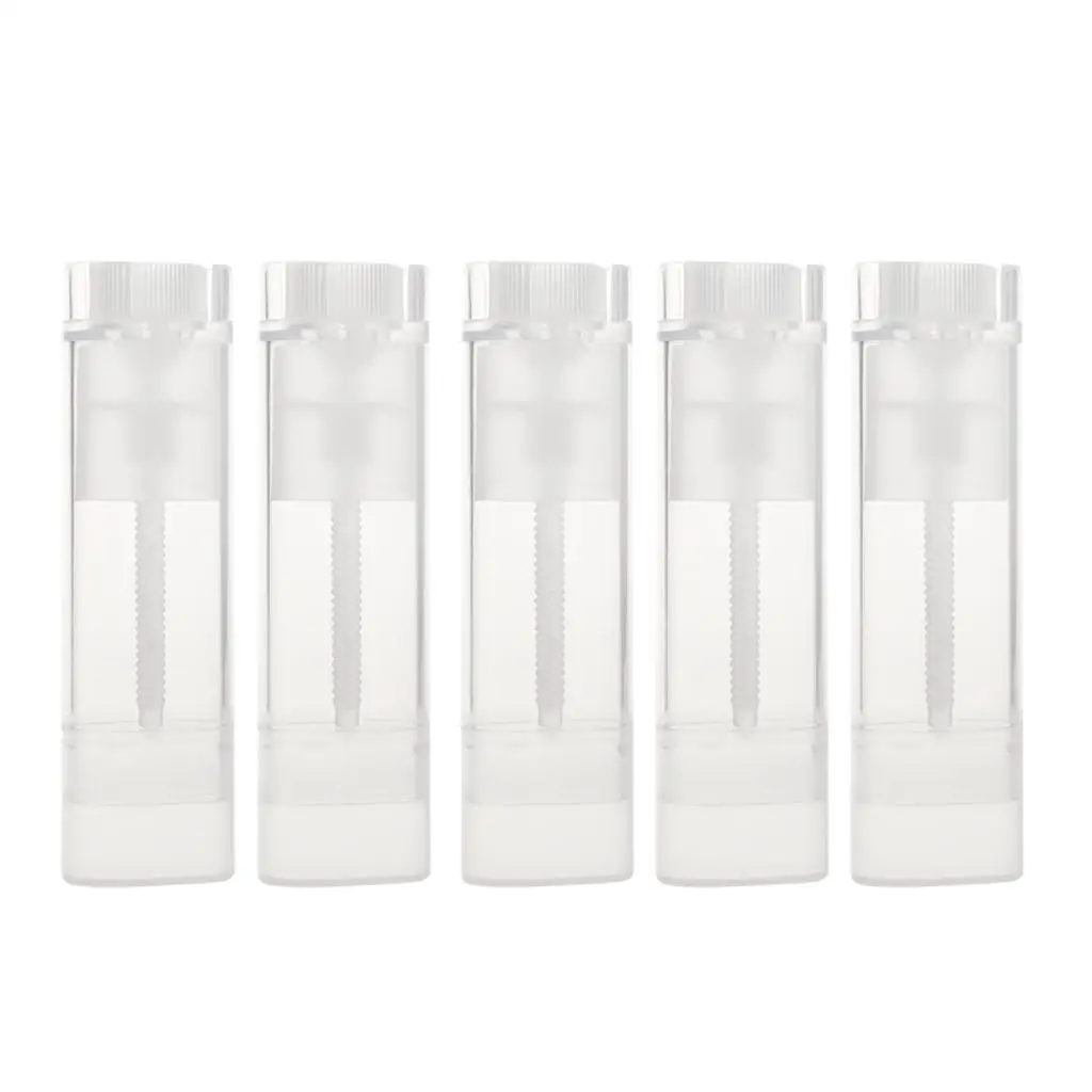 5pcs Empty Lipstick Containers Holder Rotating Lip Balm Tubes Bottle 5G